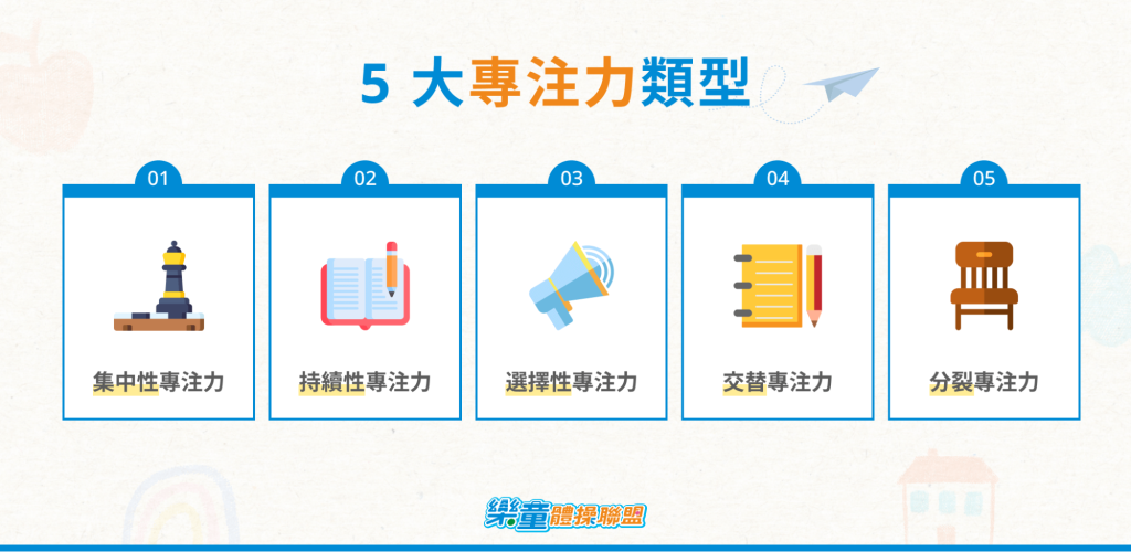 5 大專注力類型